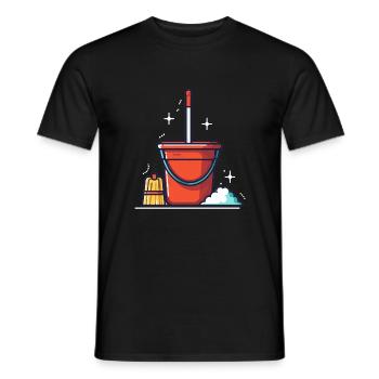 Clean - Männer T-Shirt - Schwarz - Vorne - AI Model Male 178 light (178cm)