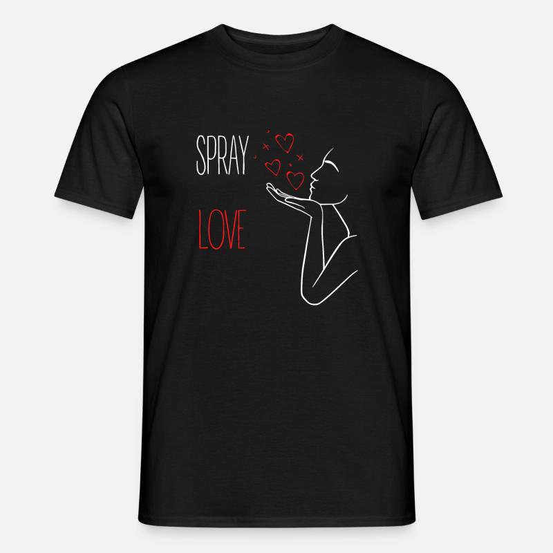 SPRAY LOVE - Männer T-Shirt - Schwarz
