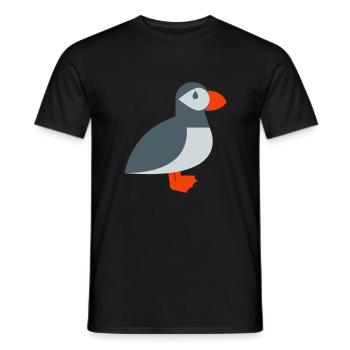 Puffin bird - Men's T-Shirt - black - Front - AI Model Male 178 light (178cm)