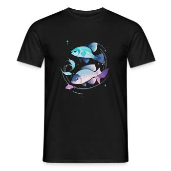 Poissons - T-shirt homme - noir - Devant - AI Model Male 178 light (178cm)