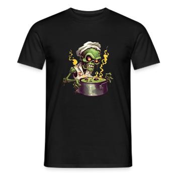 Zombie Cook - Men's T-Shirt - black - Front - AI Model Male 178 light (178cm)