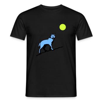 Wolf Moon - Men's T-Shirt - black - Front - AI Model Male 178 light (178cm)