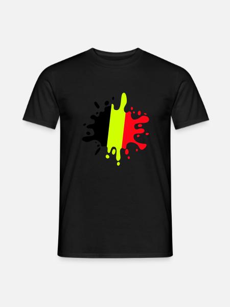 Splash of colour Belgium - Men's T-Shirt - black