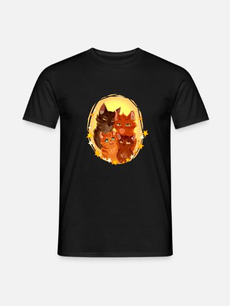 Squirrelflight Eichhornflug Katzen Familie Süß - Mænd T-shirt - sort
