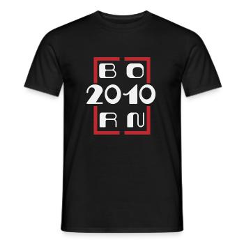Born in 2010 - Anniversary 2010 - Men's T-Shirt - black - Front - AI Model Male 178 light (178cm)