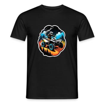 quad et tout terrain - T-shirt homme - noir - Devant - AI Model Male 178 light (178cm)