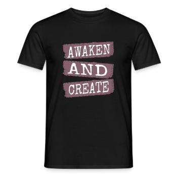 gift clarity cutting-edge growth illumination - Männer T-Shirt - Schwarz - Vorne - AI Model Male 178 light (178cm)