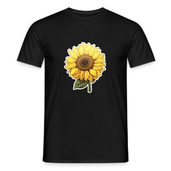 Sonnenblume - Männer T-Shirt - Schwarz - Vorne - AI Model Male 178 light (178cm)