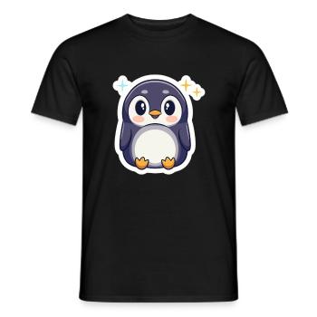 Penguin Lover - Men's T-Shirt - black - Front - AI Model Male 178 light (178cm)