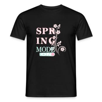 Mode Printemps - Le printemps est là ! - T-shirt homme - noir - Devant - AI Model Male 178 light (178cm)