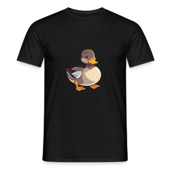 Mignon bébé canard - T-shirt homme - noir - Devant - AI Model Male 178 light (178cm)