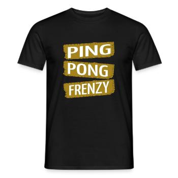 awesome high velocity table tennis equipment - Men's T-Shirt - black - Front - AI Model Male 178 light (178cm)
