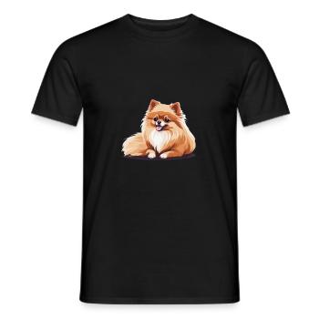 Pomeranian Pomeranian Dog Cute Gift - Men's T-Shirt - black - Front - AI Model Male 178 light (178cm)