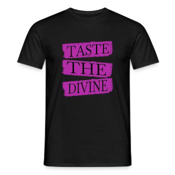 Combinaisons de saveurs Déclaration Manger avec bonheur - T-shirt homme - noir - Devant - AI Model Male 178 light (178cm)