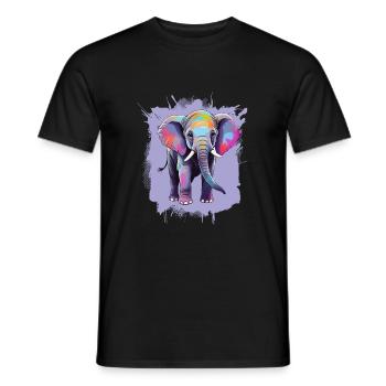 Baby Elefant Geschenk Kind - Männer T-Shirt - Schwarz - Vorne - AI Model Male 178 light (178cm)