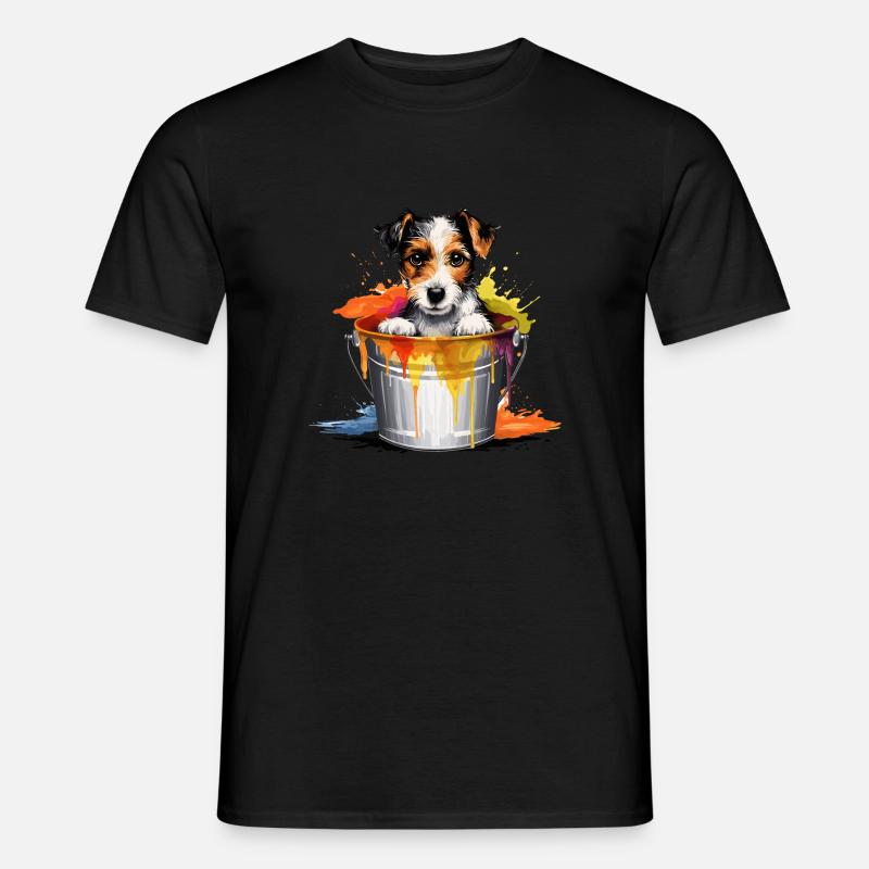 Foxterrier Hund Hunderasse - Männer T-Shirt - Schwarz