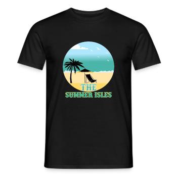 Les îles, l'été - T-shirt homme - noir - Devant - AI Model Male 178 light (178cm)