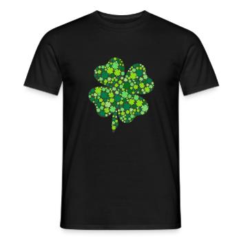Ireland Shamrock - Men's T-Shirt - black - Front - AI Model Male 178 light (178cm)