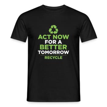 Agissez maintenant pour un avenir meilleur. Recycler le Jour de la Terre P - T-shirt homme - noir - Devant - AI Model Male 178 light (178cm)