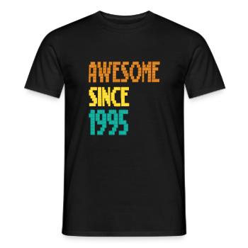 AWESOME since 1995 - T-shirt homme - noir - Devant - AI Model Male 178 light (178cm)