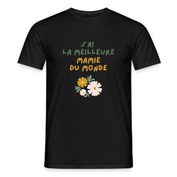 j'ai la meilleure Mamie du monde - T-shirt homme - noir - Devant - AI Model Male 178 light (178cm)