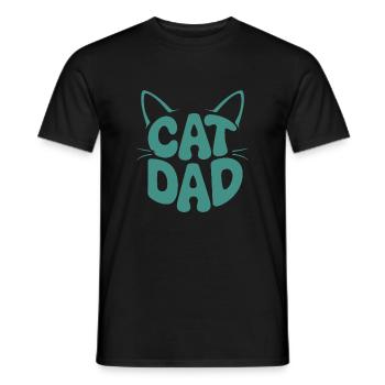 Cat Dad: Stolzer Katzenvater - Männer T-Shirt - Schwarz - Vorne - AI Model Male 178 light (178cm)