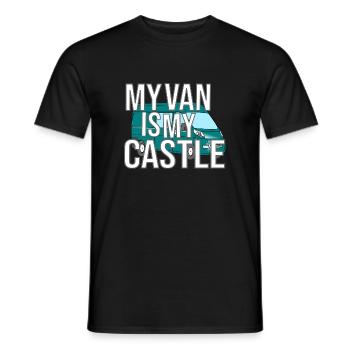 My Van Is My Castle - Men's T-Shirt - black - Front - AI Model Male 178 light (178cm)