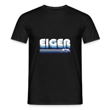 Eiger - Cool Aplip Design for Summit Fans - Men's T-Shirt - black - Front - AI Model Male 178 light (178cm)