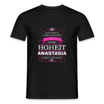 Your Highness Anastasia enters the room - Men's T-Shirt - black - Front - AI Model Male 178 light (178cm)