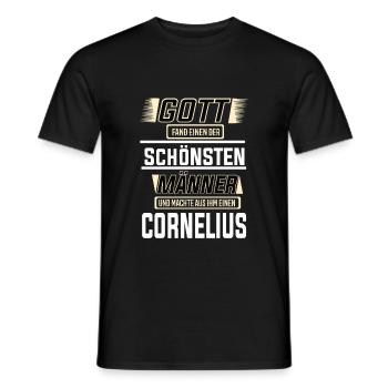 Corneille, le plus bel homme, formé par Dieu - T-shirt homme - noir - Devant - AI Model Male 178 light (178cm)