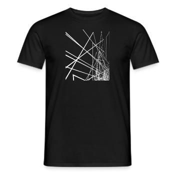 Crazy Lines Art abstrait Idée de cadeau Cool - T-shirt homme - noir - Devant - AI Model Male 178 light (178cm)