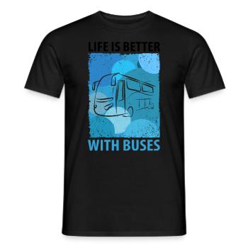 Bus Bus Driver School Bus Bus Bus Driver - Men's T-Shirt - black - Front - AI Model Male 178 light (178cm)
