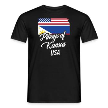 Filipinos of Kansas Design für stolze Fil-Ams - Männer T-Shirt - Schwarz - Vorne - AI Model Male 178 light (178cm)