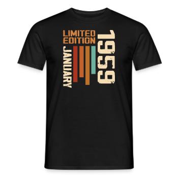 Januar 1959 - 1959 Januar Geburtstagsgeschenk - Männer T-Shirt - Schwarz - Vorne - AI Model Male 178 light (178cm)