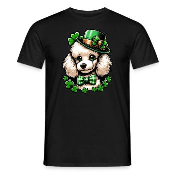 Süßer St. Patricks Day Süßer Comic Pudel - Männer T-Shirt - Schwarz - Vorne - AI Model Male 178 light (178cm)