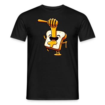 Toast mit Honig Imker Bienenhonig - Männer T-Shirt - Schwarz - Vorne - AI Model Male 178 light (178cm)