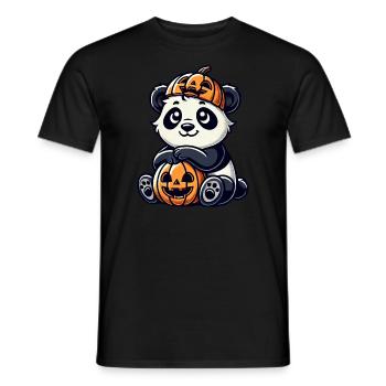 Mignon Halloween Pingouin Fantaisiste Dessin animé Citrouille - T-shirt homme - noir - Devant - AI Model Male 178 light (178cm)