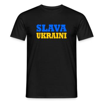 Slava ukraini - Men's T-Shirt - black - Front - AI Model Male 178 light (178cm)