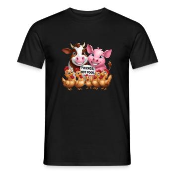 Not Food Animals Kein Fleisch - Männer T-Shirt - Schwarz - Vorne - AI Model Male 178 light (178cm)