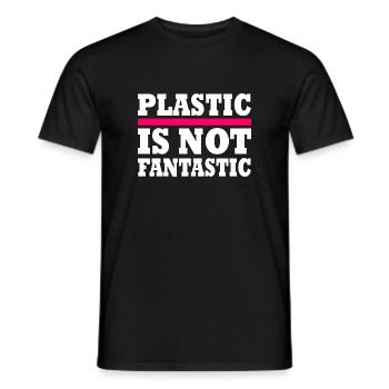 Plastic is not fantastic - Men's T-Shirt - black - Front - AI Model Male 178 light (178cm)
