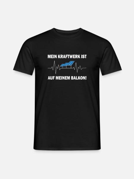 Mein Kraftwerk ist auf meinem Balkon - Männer T-Shirt - Schwarz