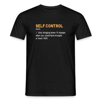 Collectionner les timbres - T-shirt homme - noir - Devant - AI Model Male 178 light (178cm)