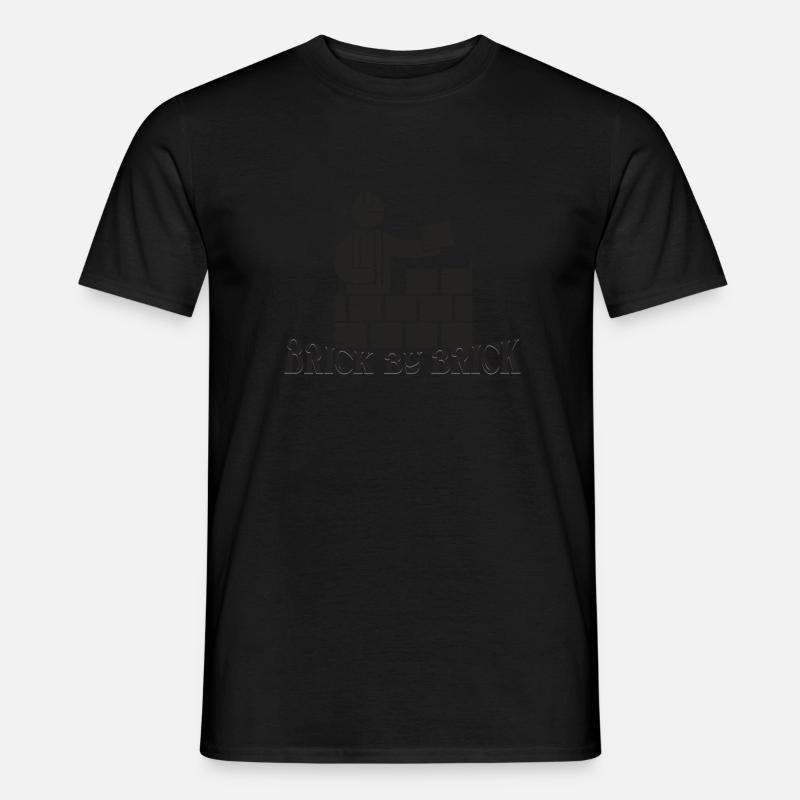 Brick by Brick - Meme Spruch - Männer T-Shirt - Schwarz