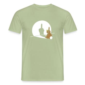 Fuck you very much 3c Blc - Men's T-Shirt - sage - Front - AI Model Male 178 light (178cm)