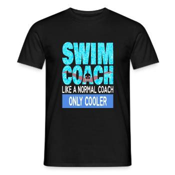 Schwimmtrainer Geschenk - Männer T-Shirt - Schwarz - Vorne - AI Model Male 178 light (178cm)