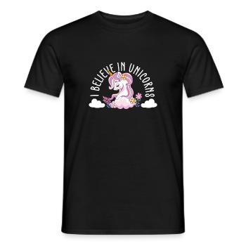 Lustiger Einhorn Spruch I Einhörner - Männer T-Shirt - Schwarz - Vorne - AI Model Male 178 light (178cm)