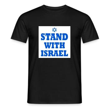Stand with israel - Männer T-Shirt - Schwarz - Vorne - AI Model Male 178 light (178cm)