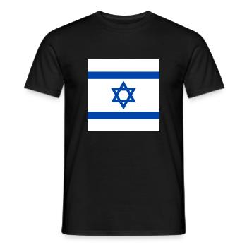 Israel - T-shirt homme - noir - Devant - AI Model Male 178 light (178cm)
