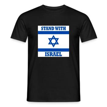 Stand with israel - Men's T-Shirt - black - Front - AI Model Male 178 light (178cm)