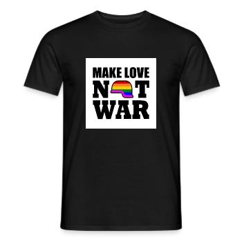 Make love not war - T-shirt homme - noir - Devant - AI Model Male 178 light (178cm)